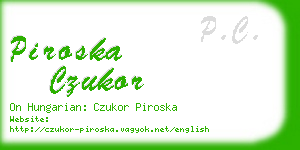 piroska czukor business card